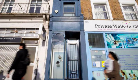 La plus étroite maison est à vendre, Londres